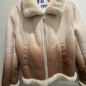 Montblanc Cream and Brown Ski Jacket